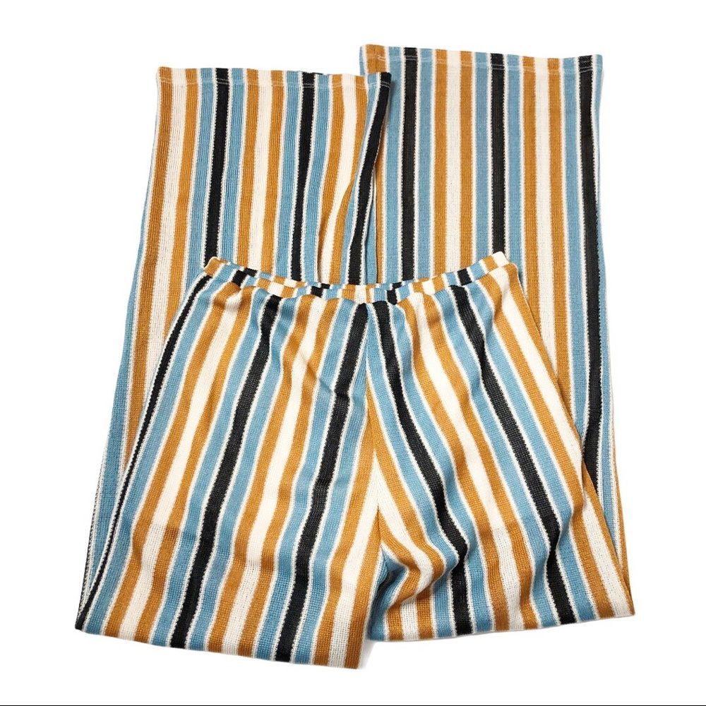 Free People Bridget Stripe Knit Flare Pants Size S - Picture 2 of 7